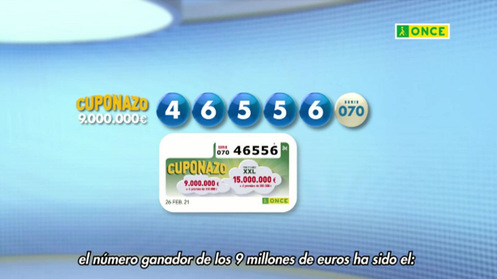 Sorteo ONCE - 26/02/21 - ver ahora