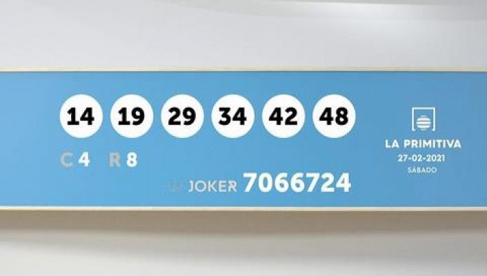 Sorteo de la Lotería Primitiva y Joker del 27/02/2021