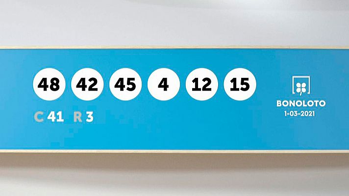 SELAE - Sorteo de la Lotería Bonoloto del 01/03/2021