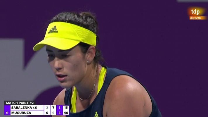 Tenis - Garbiñe Muguruza gana a Aryna Sabalenka en octavos de final de Doha