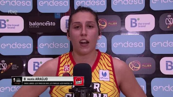 Baloncesto en RTVE - María Araújo: "La idea era rotar para llegar los más frescas posibles al sábado"