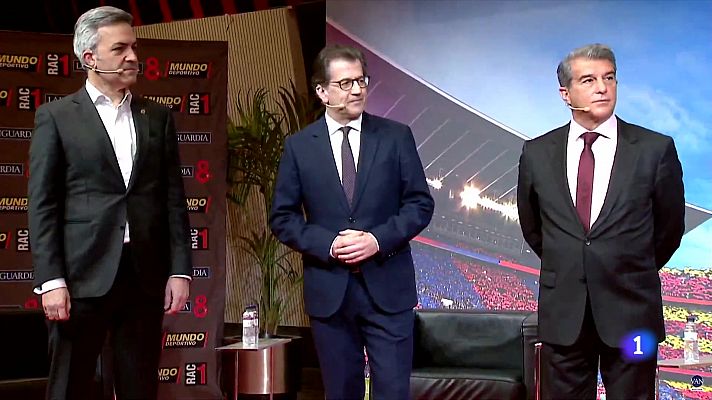 Telediario 1 - Los candidatos a la presidencia del Barça coinciden en querer convencer a Messi de que se quede