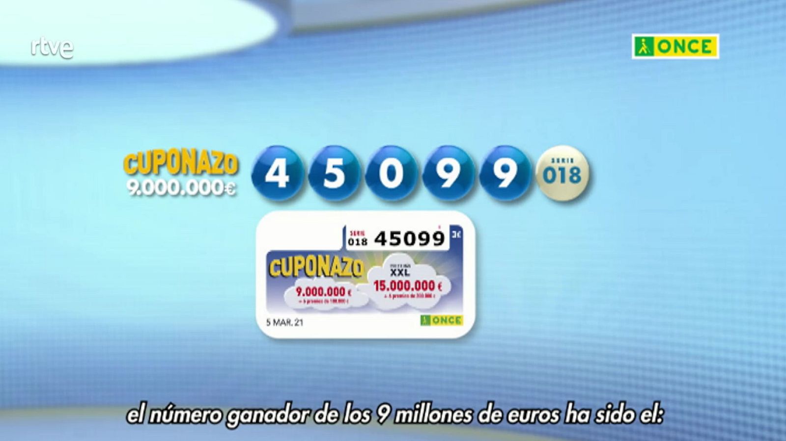 Sorteo ONCE - 05/03/21 - ver ahora