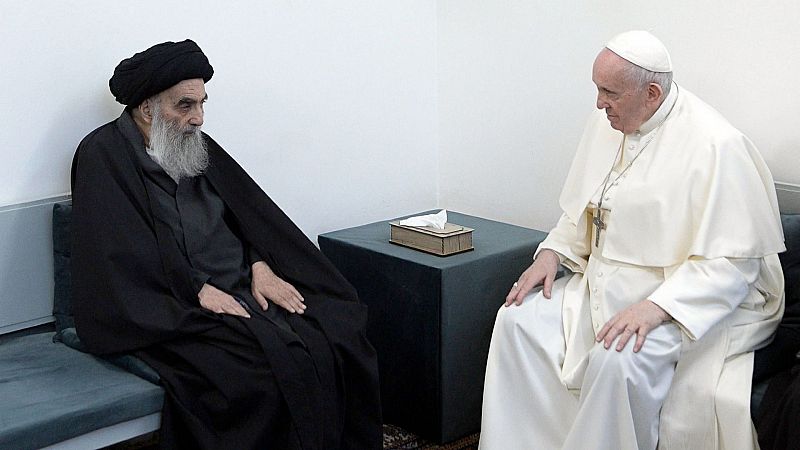 El papa Francisco y el ayatolá Ali Al Sistani hablan de la difícil coexistencia entre el islam y el catolicismo en Irak