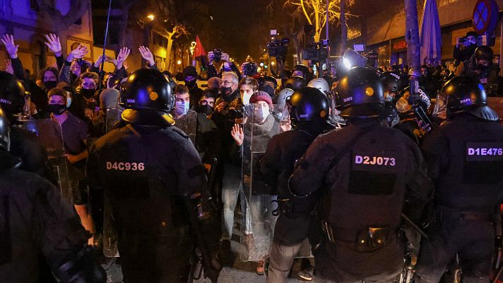 Nueva jornada de protesta en Barcelona por Hasel