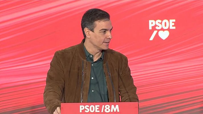 Sánchez critica a los "enemigos del feminismo" 