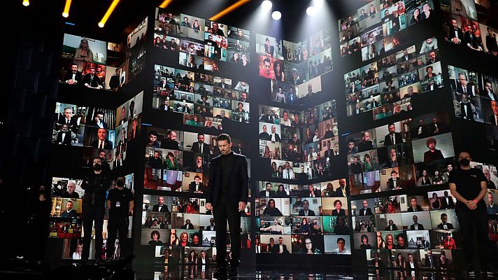 Telediario 1 - La gala de los Goya 2021: virtual, emotiva y sobria