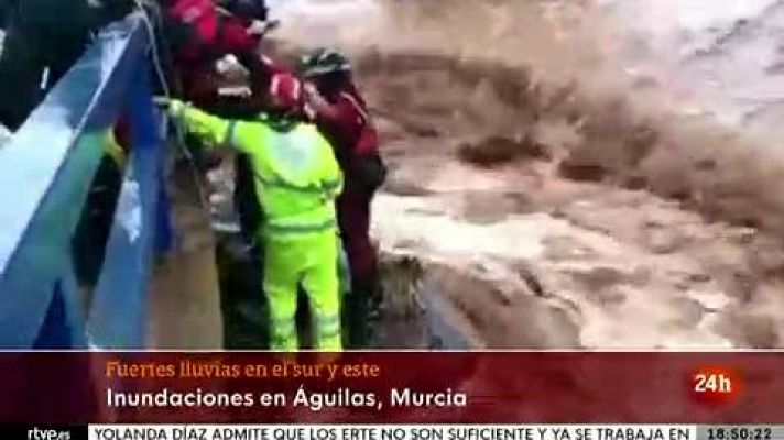 Fuertes lluvias e inundaciones en el sur y este de la Península