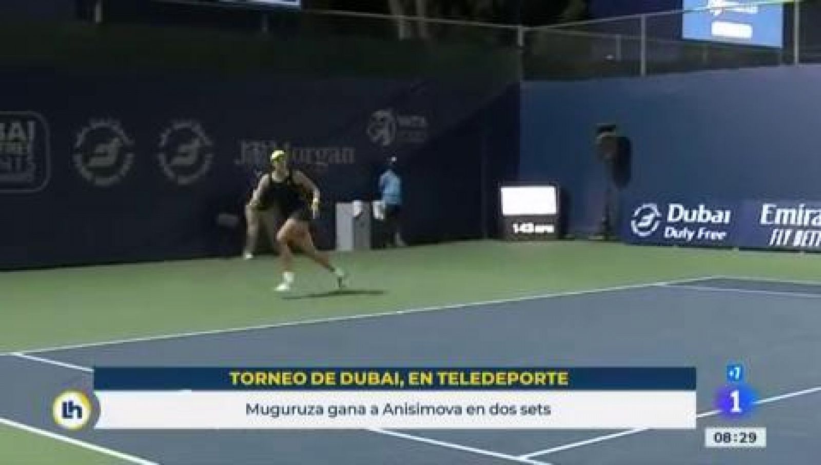 Garbiñe Muguruza avanza en Dubai al vencer a Anisimova