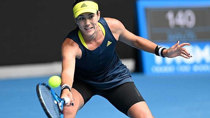 Telediario 1 - Garbiñe Muguruza avanza en Dubai al vencer a Anisimova