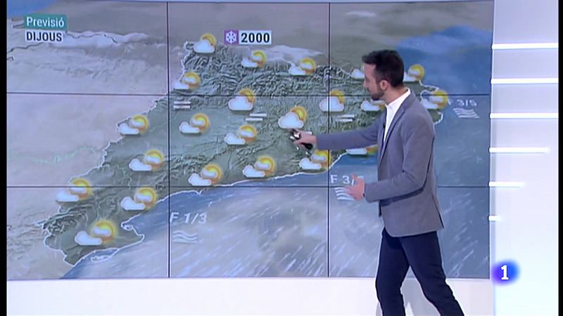 El Sergi Loras ens explica que demà al matí farà menys fred i al migdia arribarem als 20 ºC a l'interior.