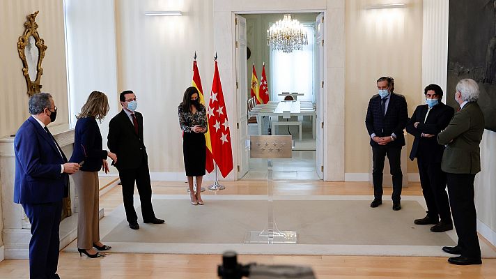 Telediario 1 - La Asamblea de Madrid admite a trámite las mociones de PSOE y Más Madrid