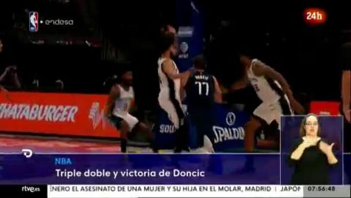 Telediario 1 - Doncic vuelve a brillar con un triple-doble ante los Spurs