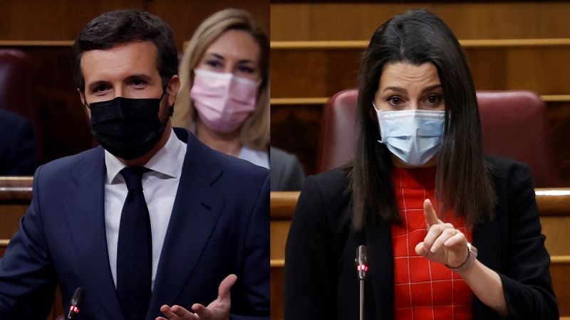 Tensión y reproches mutuos entre Casado y Arrimadas tras la moción de censura de Cs en Murcia y el adelanto electoral en Madrid