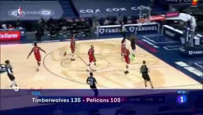 Los Wolves de Rubio rompen su racha perdedora dando una paliza a los Pelicans