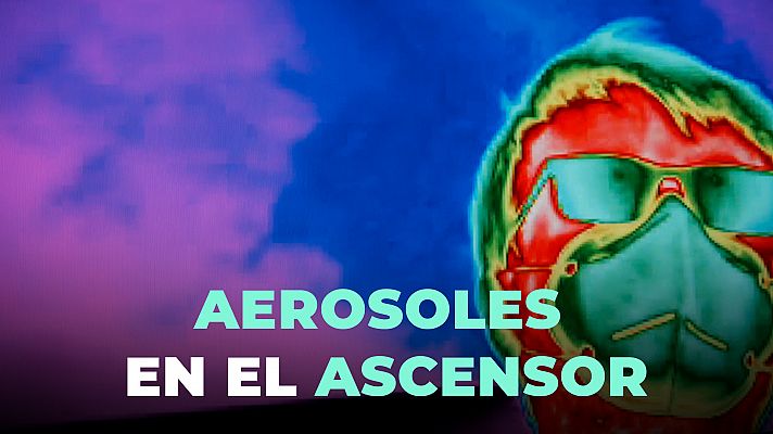 Así se ven los aerosoles en un ascensor