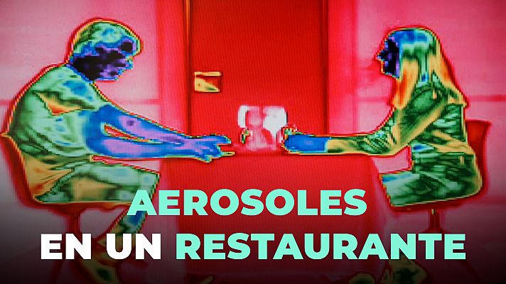 Así se ven los aerosoles en un restaurante