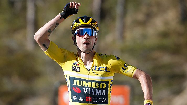 Ciclismo - Roglic ataca y gana a Mader la séptima etapa de la París Niza
