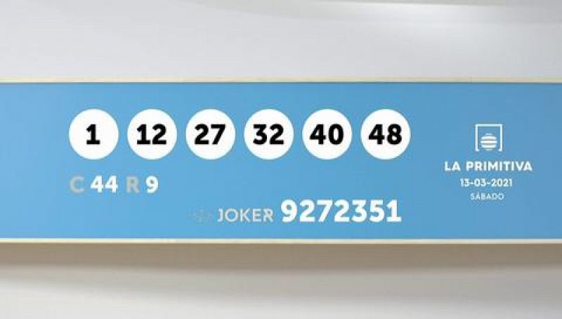 Sorteo de la Lotería Primitiva y Joker del 13/03/2021 - Ver ahora