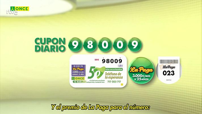 Sorteos ONCE - Sorteo ONCE - 15/03/21