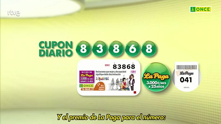 Sorteos ONCE - Sorteo ONCE - 16/03/21