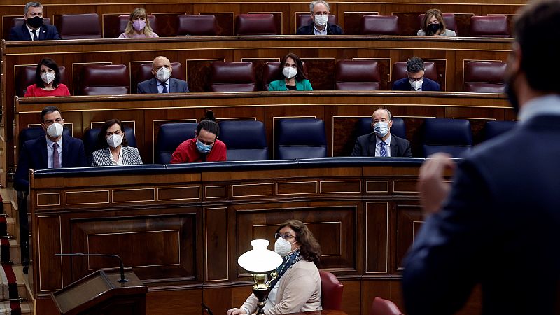 La moción de censura en Murcia y la salida de Iglesias del Gobierno protagonizan la sesión de control en el Congreso