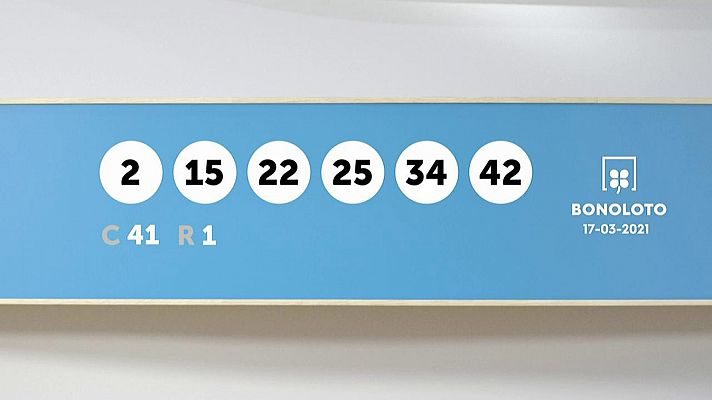 SELAE - Sorteo de la Lotería Bonoloto del 17/03/2021