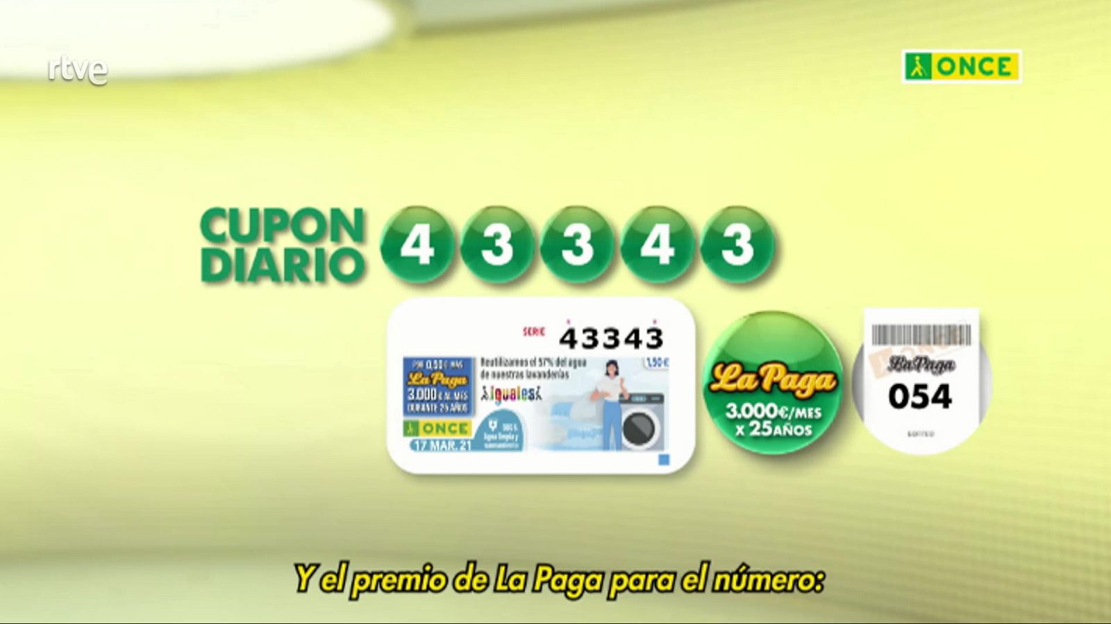 Sorteo ONCE - 17/03/21 - ver ahora