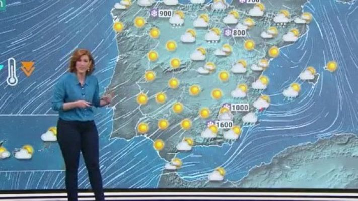 Telediario 1 - La Aemet prevé nieve en cotas de 1.000 metros en centro y norte peninsular