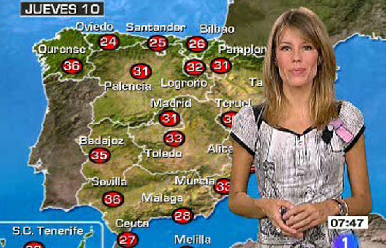 Cielo poco nuboso en la Península, nubes en Andalucía y sur de Canarias