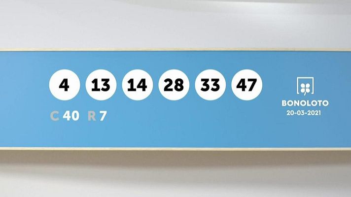 SELAE - Sorteo de la Bonoloto del 20/03/2021