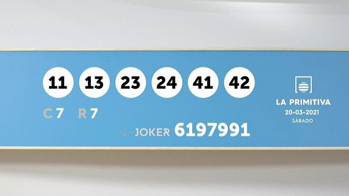 SELAE - Sorteo de la Lotería Primitiva y Joker del 20/03/2021