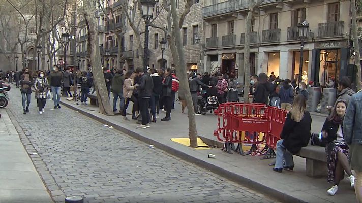 La Policía desaloja la zona del Born por las aglomeraciones