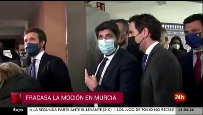 Fracasa la moción de censura en Murcia