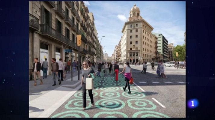 L'Informatiu - El carrer Pelai de Barcelona perdrà dos carrils de circulació per ampliar l'espai per als vianants