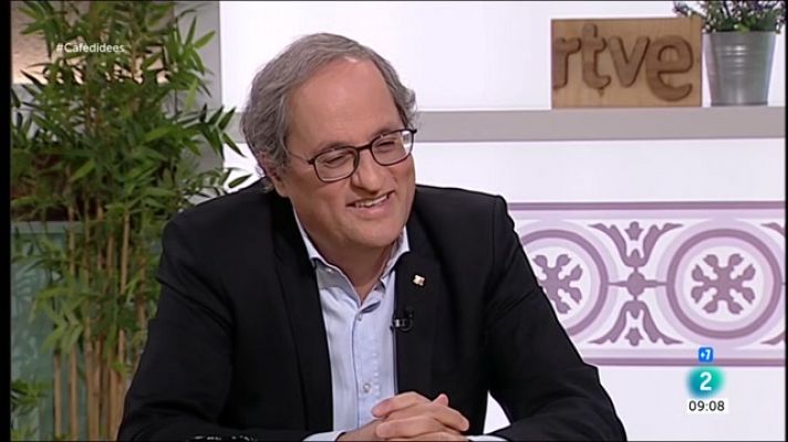 Cafè d'idees - Torra: "La CUP s'empassa el gripau de dos anys de la taula"