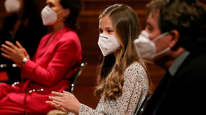 La princesa Leonor se estrena presidiendo su primer acto en solitario en el aniversario del Instituto Cervantes