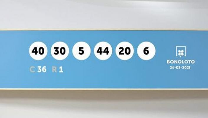 SELAE - Sorteo de la Lotería Bonoloto del 24/03/2021