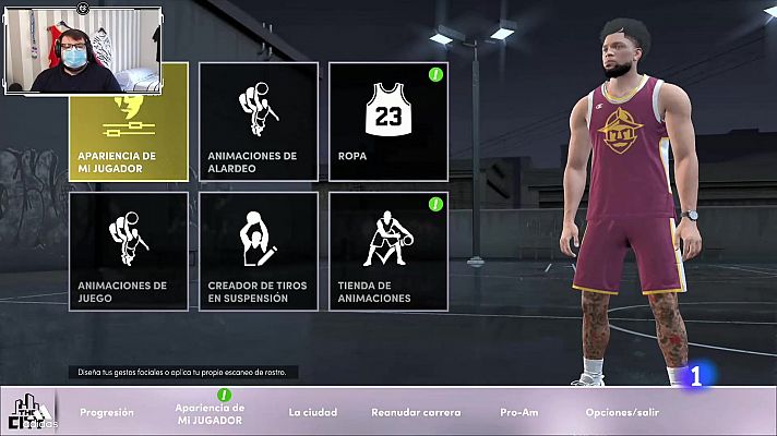 Telediario 1 - Mario Ortega, primer español que ficha por la NBA virtual