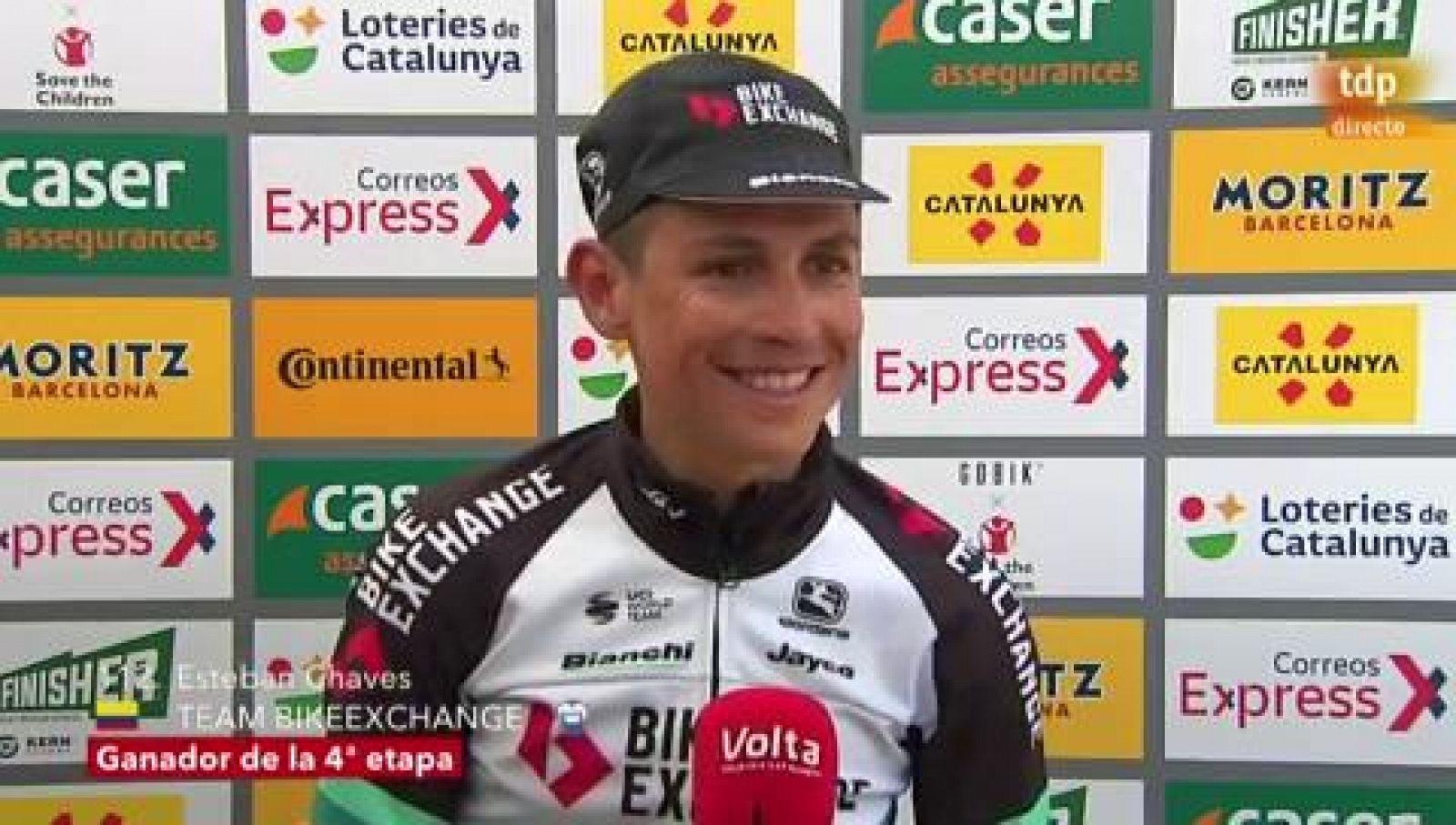 Entrevista a Esteban Chaves tras ganar la etapa 4 en la Volta a Catalunya