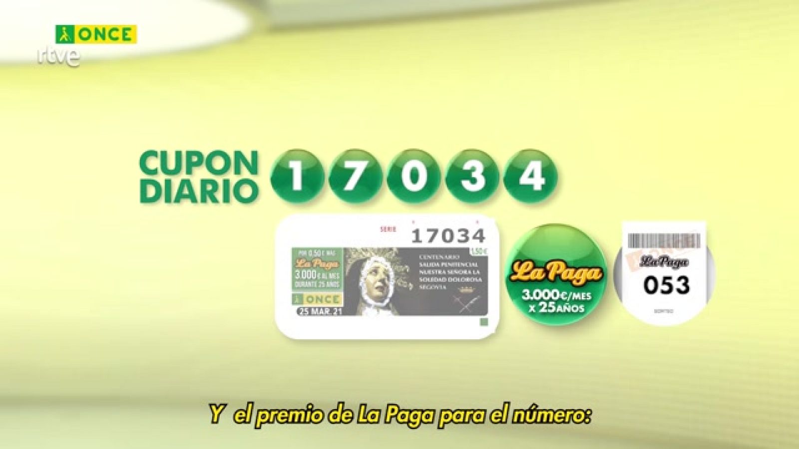 Sorteo ONCE - 25/03/21 - ver ahora