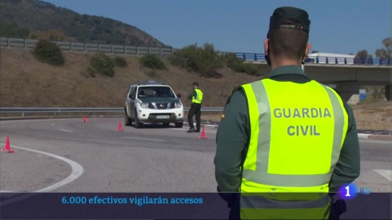 6.000 agentes para vigilar la movilidad en Extremadura - 26/03/2021