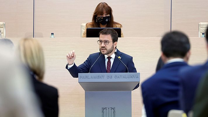 Telediario 1 - Junts pide a Aragonès que renuncie a la segunda votación hasta que haya un acuerdo de legislatura