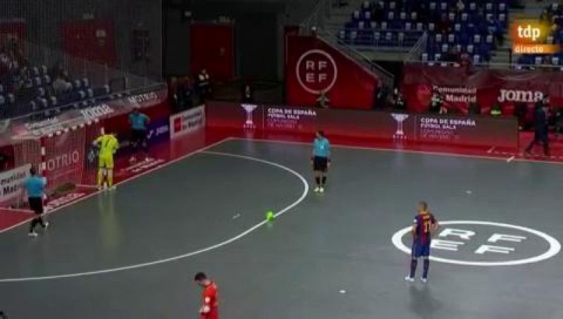 Tanda de penaltis del Barça-El Pozo, de cuartos de final de la Copa de España de Futsal