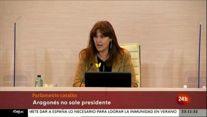 Informativo 24h - Aragonès no logra ser presidente de la Generalitat en primera votación