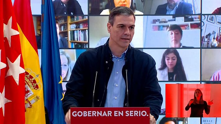 Pedro Sánchez: "El PP y Vox quieren formar el Gobierno de la plaza de Colón en Madrid"