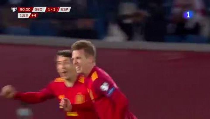 Fútbol - Georgia - España | Dani Olmo da la victoria a España en el 92 (1-2)