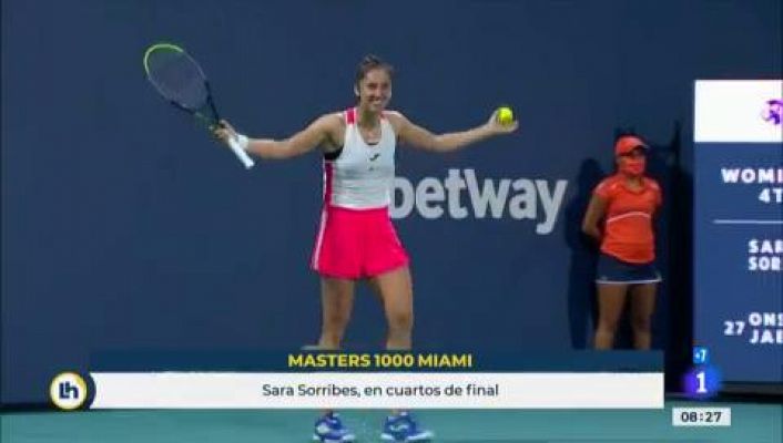 Telediario 1 - Muguruza, eliminada por Andreescu en Miami; Sara Sorribes luchará en los cuartos