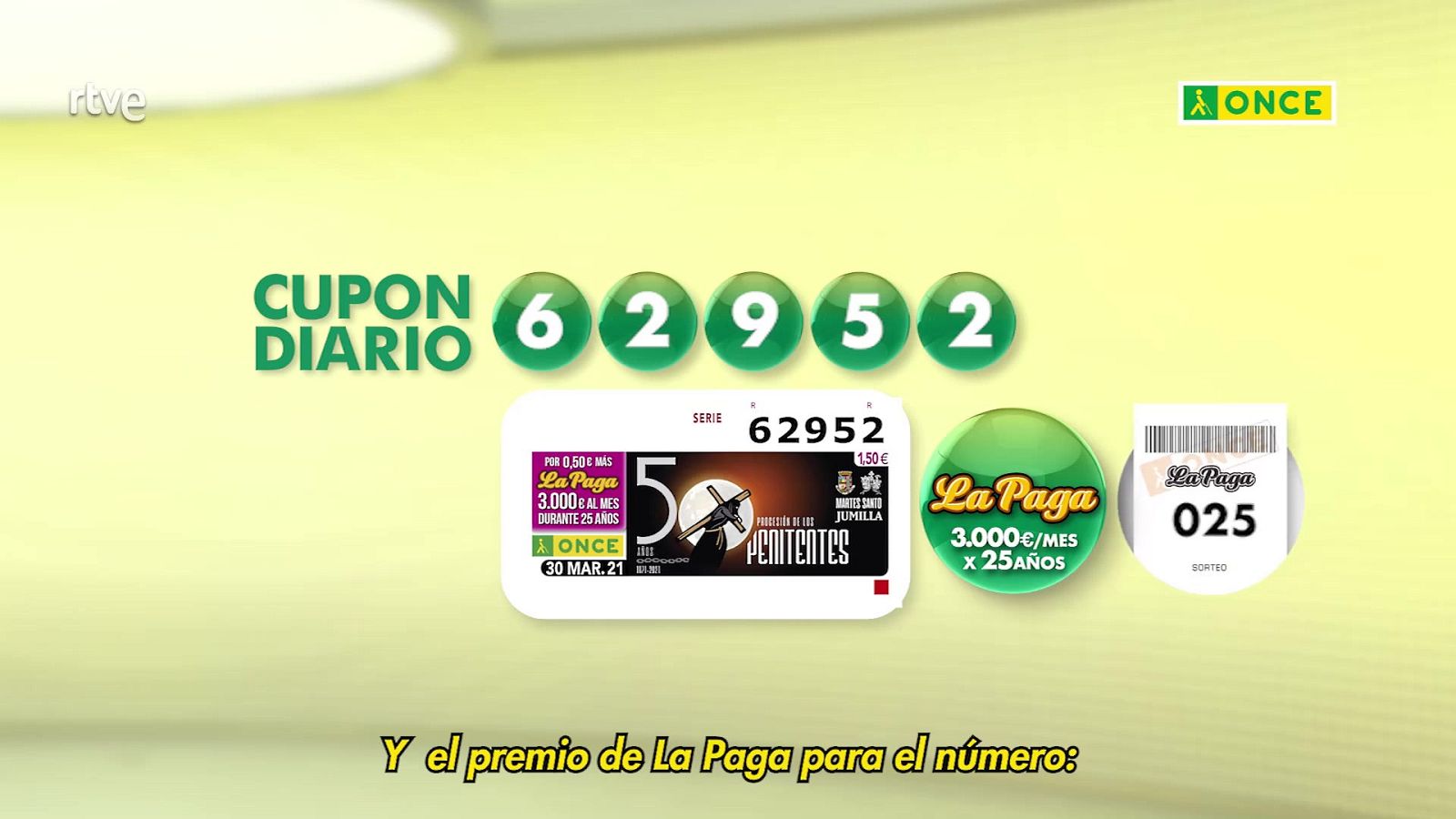 Sorteo ONCE - 30/03/21 - ver ahora