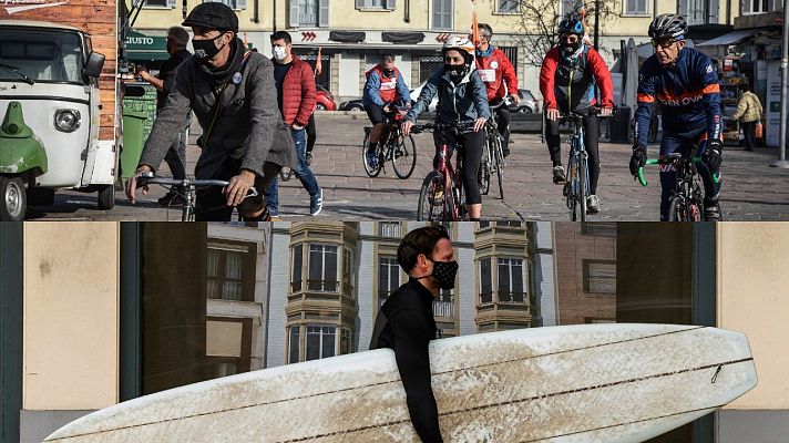 Ciclismo y surf: cuando un deporte se agranda ante el coronavirus